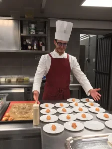 Daniele Marchesi in cucina