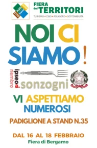 Fiera dei territori 2024 alla Fiera di Bergamo dal 16 al 18 febbraio padiglione a stand 25